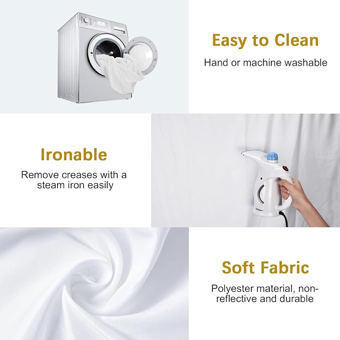 3.2x5ft White Screen Backdrop Small, Non-Reflective Fabric Backdrops | Wrinkle Resistance Seamless Background Curtain, White Photography Background for Streaming, Studio Portrait Shoots - Image 7