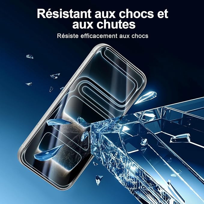 NEW'C 3x Screen Protector for iPhone 17 Pro (6.3 inches)+ 3x Camera Lens Protector, Sensor Protection, Case Friendly Tempered Glass Film, Ultra Resistant, Easy installation tool include - Image 6