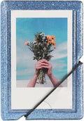2x3 Instax Mini Photo Album, 28 Pockets. Glitter Blue, 1PK | Portable Wallet Size Album Stores 2x3 inch Instant Photos. Fits Polaroid, Instax Mini, Kodak Mini Prints and Zink. by GoldbarleyDesign