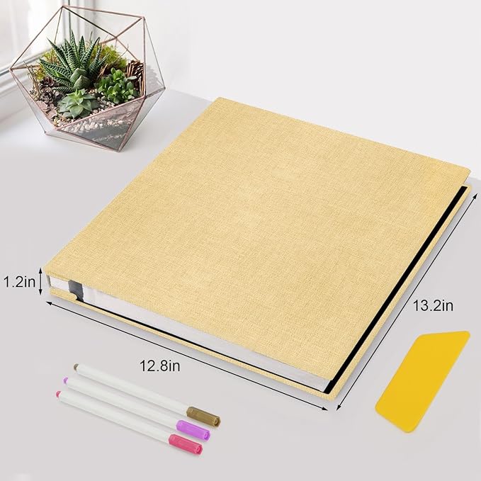 Zesthouse Large 18In Photo Album Self Adhesive 60 Pages, Scrapbook Albums with Sticky Page Holds 10x12 & 8x10 & 5X7 & 4x6 Pictures, DIY Photo Book Ideal Gift for Family Wedding Baby - Image 2