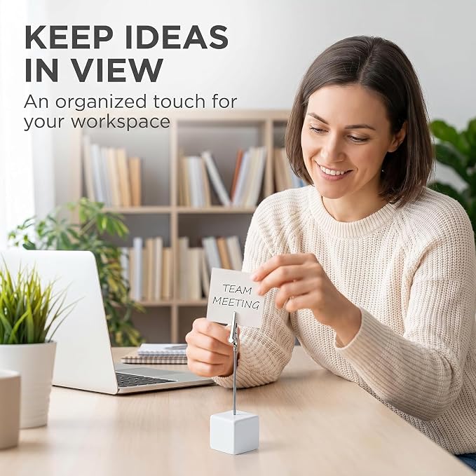4Pcs Alligator Clip Memo Holders - Heavy-Duty Desktop Organizers for Office/Home, Multi-Angle Picture Frame Stand with Card Clasps, Desk Accessories for Notes/Photos/Paper Display - Image 6
