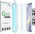amFilm OneTouch for Samsung Galaxy S24+ Plus Screen Protector TemperedGlass | Auto-Alignment 30s Install with Camera Lens Protector, Bubble Free, Case Friendly, Anti-Scratch [2+2 Pack] (S24P-6.7'') by amFilm