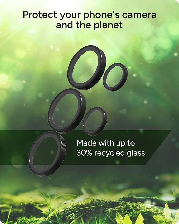 ZAGG Glass Elite Anti-Reflective Samsung Galaxy S25 Ultra Camera Lens Protector – Anti-Glare Technology, Maximum Impact & Scratch Resistance, Smudge-Free Surface, Recycled Materials - Image 7