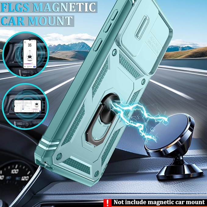 Gritup for Motorola Moto G Stylus 5G 2024 Case: G Stylus 2024 Case with Screen Protector*2 [Magnetic Stand] [Slide Camera Cover] Shock Proof Military-Grade para G Stylus-5G-2024 Green - Image 6