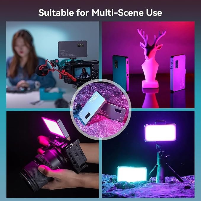 P96L RGB Video Light by SmallRig, Portable Metal LED Camera Light, 2500-8000K, 21 Effects, CRI 96+, OLED Display, Photo and Video Lighting, Long Battery Life, Fits Phone and Camera (Pack of 2) - Image 6