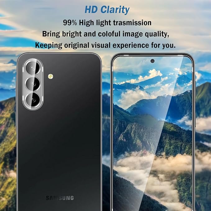 2+2 Pack for Samsung Galaxy A37/A57/A36/A56 5G Screen Protector with Camera Lens Protector,9H Tempered Glass Film,HD Clear Scratch Resistant,Bubble-Free for Galaxy A37 5G Screen Protector - Image 7