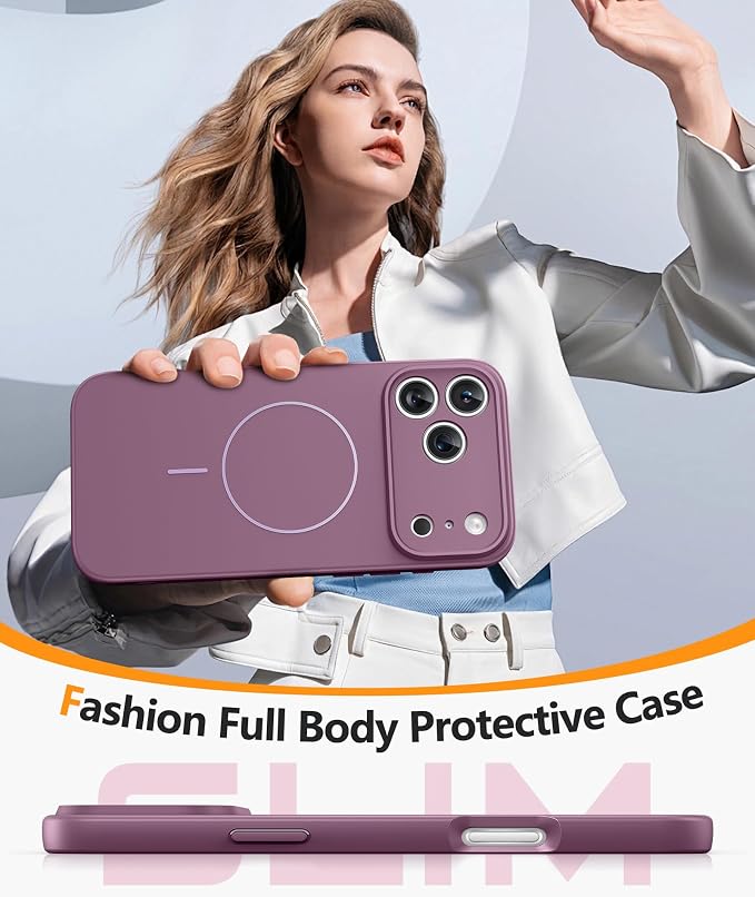 FNTCASE for iPhone 17 Pro Max Case, Fit for Magsafe, Screen Protector | Full Camera Protection, Integrated Silicone, 14FT Military Grade Drop Proof, Shockproof Protective Phone Cover, Full Purple - Image 6