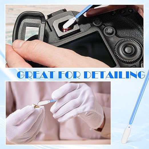 Zhengmy 500 Pcs Foam Swabs for Printer Head Camera Lens 3.66 Inch,Blue | Sponge Tip Cleaning Sticks for Inkjet Printer Nozzle, Optical Equipment Dust Removal, Electronics Detailing, Lint-free - Image 3