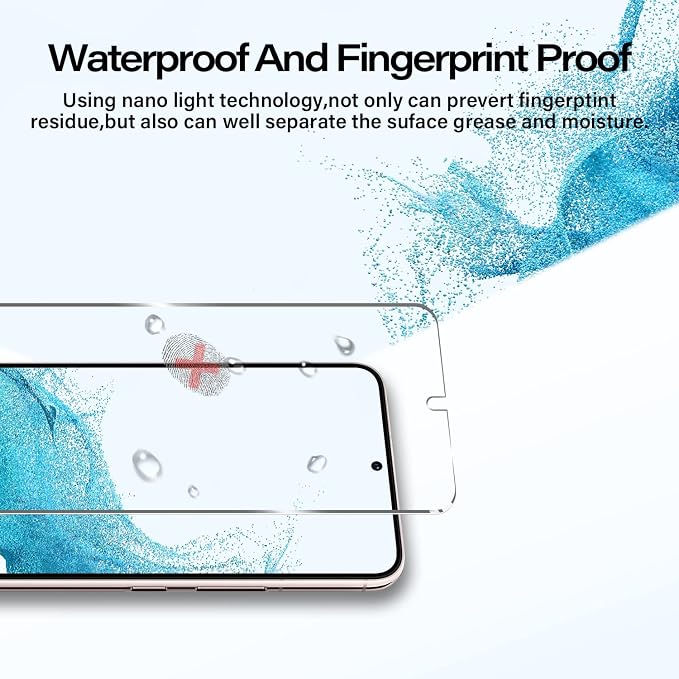 BIGFACE Galaxy S22 Plus Tempered Glass Screen Protector, 2 Pack, Anti-Scratch, Ultrasonic Fingerprint Unlock, Case Friendly, 9H Hardness - Image 4
