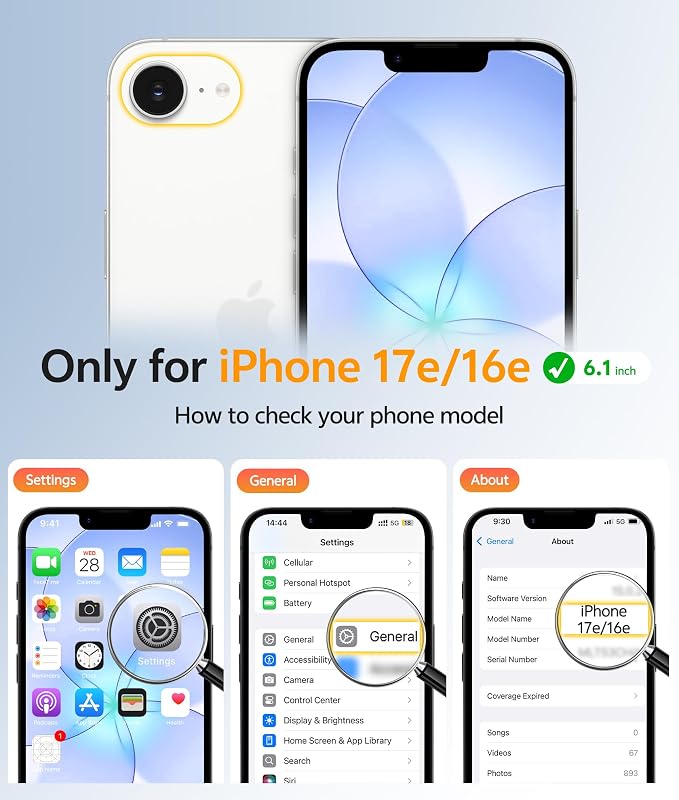 FNTCASE for iPhone 17e/ iPhone 16e Case, Fit for Magsafe, Screen Protector | Translucent Matte Magnetic Back, 14FT Military Grade Drop Protection, Shockproof Protective Phone Cover, Ultramarine - Image 2