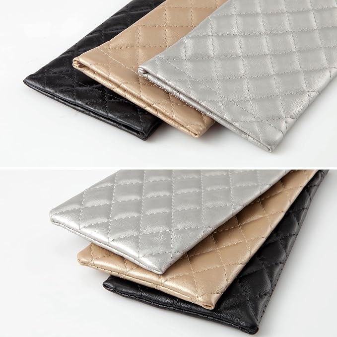 TRIUMPH VISION Eyeglass Case Glasses Case Soft Sunglass Pouch Sleeve 3 Pack | Slim Lightweight Alternative to Bulky Case, Leather Lined Protect Lens, Squeeze Easy to Use, Stylish Portable for Daily Use - Image 7