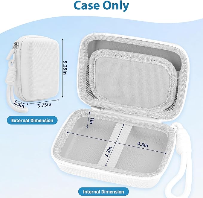 Digital Camera Case Compatible with CAMKORY Digital Point and Shoot/for KODAK PIXPRO FZ45/55 16MP Vlogging/for VAHOIALD FHD 1080P/for IWEUKJLO/for Nsoela, Holder for SD Card More (White) - Image 4