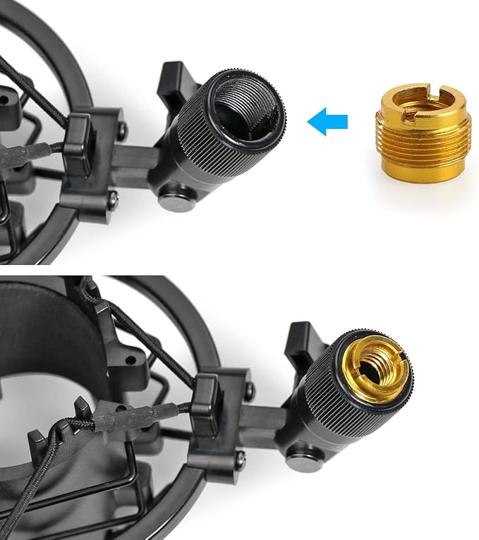 SUNMON AT2020 Shock Mount, Shock Mount Stand Reduces Vibration Noise for Audio Technica AT2020 AT2035 AT4040 AT2020USB ATR2500x Condenser Micphone - Image 4