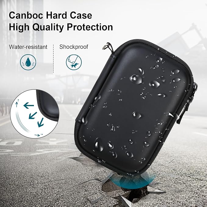 Canboc Carrying Case for CHUZHAO Vintage Mini Digital Camera, Black | Portable TLR Style Retro Camera Bag, Mesh Pocket fits USB Cable, SD Card, Case Only - Image 4