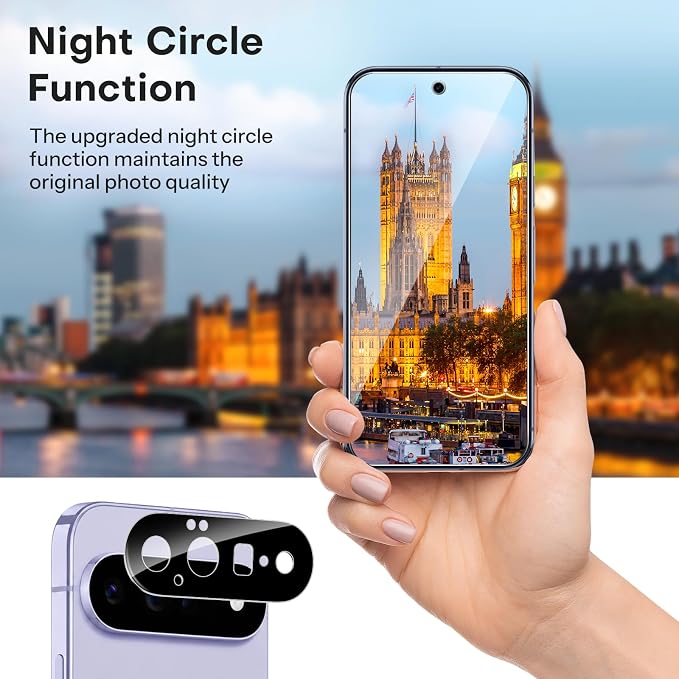 OMOTON 3+2 Pack for Google Pixel 11 Screen Protector 6.3-inch | 3 Tempered Glass Film and 2 Camera Lens Protector with Alignment Framework, Case Friendly (Not for Pixel 11 Pro/ XL) - Image 5