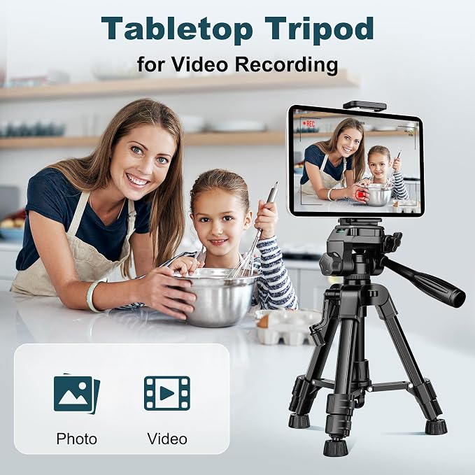 JOILCAN Mini Tripod for Camera, 25" Tabletop Camera Tripod, Portable Travel Tripod with Phone/Tablet Holder, Lightweight Aluminum Tripods for DSLR Phone Spotting Scope - Image 6