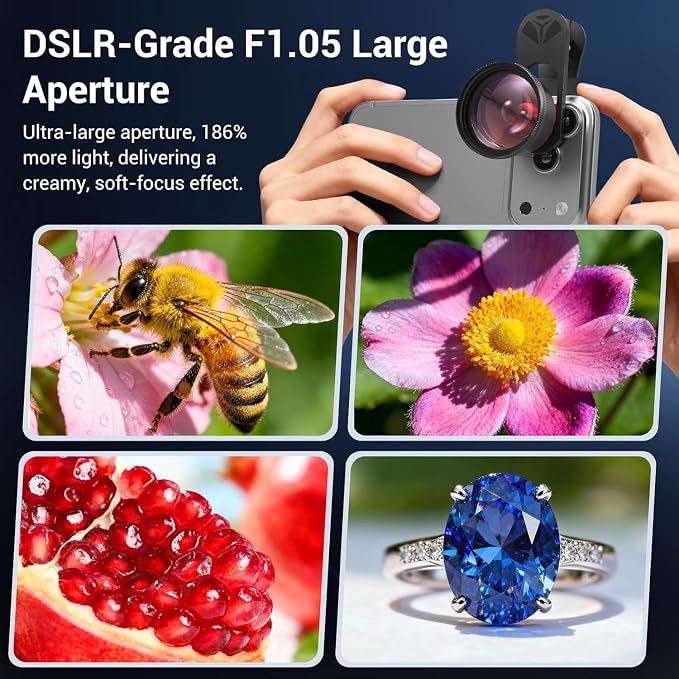 35X Macro Lens Kit for Smartphone with CPL Filter, HD Magnifier Photography Lens with Universal Lens Clip, Phone Camera Lens Attachment for iPhone 17/16/15/12/11 Samsung & Android Phone - Image 3