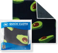 Microfiber Wholesale Quick Cloth Glasses Cleaning Cloths 8x8 Avocado 1-Pack | with Case | Double-Sided Lens Cleaner for Eyeglasses, Camera, Screens & Glass | Reusable Microfiber Glass Polishing Cloths by MicrofiberWholesale