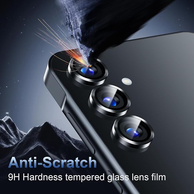 Korecase for Galaxy S25 Camera Lens Protector, 9H Tempered Glass Anti Scratch Shockproof Metal Ring Lens Protector Case Friendly, Colorful, 1 Piece - Image 5