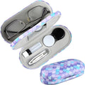 AITIME 2 in 1 Contact Lens and Glasses Case Combo,Contact Travel Case Kit | Double Sided Eye Contact Case with Remover Tool,Storage Organizer Accessories,Cute Eyeglasses Case with Contact Holder by AITIME