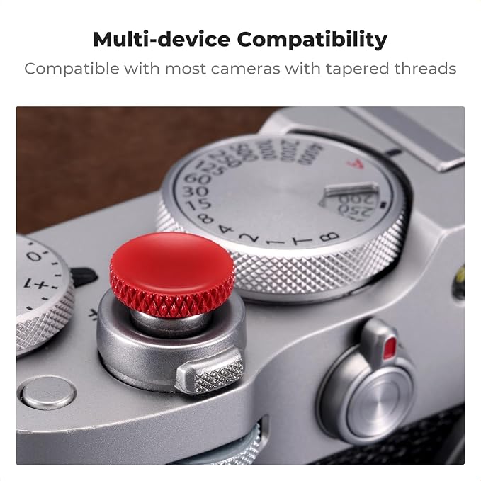 K&F CONCEPT Camera Shutter Button 3 PCS Red Quick Release Button Compatible with Fuji X-T5 X-T4 X-T30 X100VI X100V X-E4, Sony RX1RIII RX10VI RX10III RX100VII, Lei ca Q3 M10 M11, Compatible with Ni kon DF F3 - Image 4