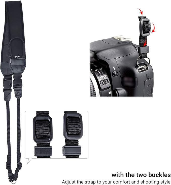 Soft Camera Shoulder Strap Neck Strap for Canon R6 R5 Mark II R7 R8 R50 R10 Nikon Z8 ZF ZFC Z7 Z6 III II Z5 Z50, Mirrorless Camera Strap with 2 Zipped Pockets for Camera Battery SD Memory Card Storage - Image 7