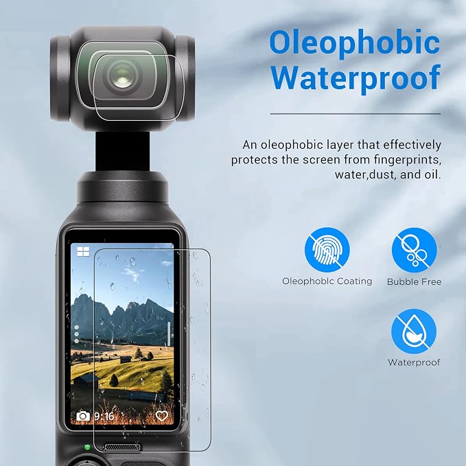 CYNOVA Screen Protector for DJI Osmo Pocket 4 / Osmo Pocket 3 Accessories | Pocket 3 /4 Lens Protector for Osmo Pocket 3/4 /Xtra Muse with Tempered Glass LCD Display Film, Ultra HD, 9H Hardness - Image 4
