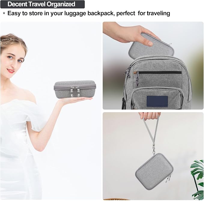 Elonbo Carrying Case for KODAK Mini 2 Retro 2x3 Portable Photo Printer | Bluetooth Smartphone Instant Color Printer Hard Travel Protective Bag, Mesh Pocket fits Cartridge Photo Paper Sheets, Grey - Image 8