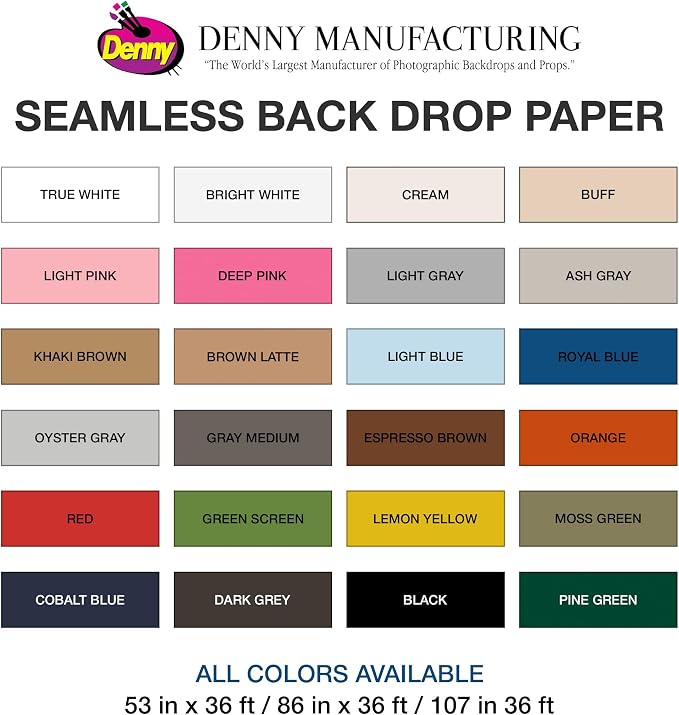 Denny Mfg Seamless Paper Backdrop for Photoshoot, Buff, 53 in x 36 ft | Photography Backdrop, Matte Finish for Portraits, Product Photos and Video Shoots, with Free Roll Gaffer Tape (2 in x 13 ft) - Image 5
