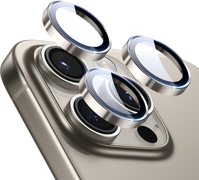 ESR for iPhone 17 Pro Max/17 Pro Camera Lens Protector, 1 Pack, Titanium | Individual Camera Cover, 9H Tempered Glass, Original Camera Clarity, for iPhone 17/16/15/14 Pro Max/Pro by Unknown