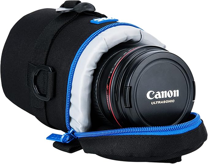 JJC Water Resistant Deluxe Lens Pouch Case Bag, Compatible with Canon RF 85mm f2 Macro/EF 100-300mm/ EF 75-300mm III USM/EF 135mm 2L /24-70mm 4L IS USM, NK 70-300mm f4-5.6G/ 55-300mm 4.5-5.6 - Image 3