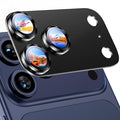 Uyiton for iPhone 17 Pro Camera Lens Protector, Metal Frame Glass Cover | Not Easy to Break, Strong Adsorption, Case-Friendly, Metal 9H Sapphire Glass Rear Camera Screen Cover, Black Titanium by Uyiton