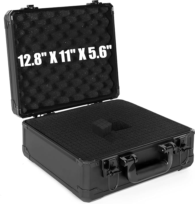 Protective Hard Case Shockproof Water-resistant with Customized DIY Foam Insert fit for Camera, Laptops, etc,13.5 X 11.6 X 6-Inch by ITHWIU