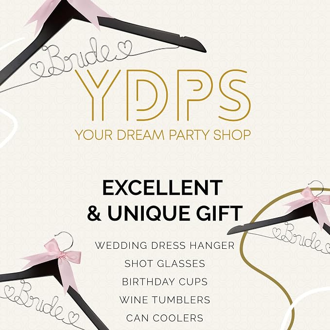 Bride Hanger for Wedding Dress, Wooden Gown Display with White Finish, Elegant Keepsake for Ceremony Photos, Bridal Shower Gift, Getting Ready Accessory for Special Day(Anatto Wood) - Image 8