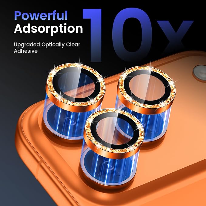 Tensea Camera Lens Protector Compatible for iPhone 17 Pro Max/17 Pro | Metal Aluminum Alloy Tempered Glass Cover Bling Camera Screen Protector Accessories, Case Friendly - Image 4