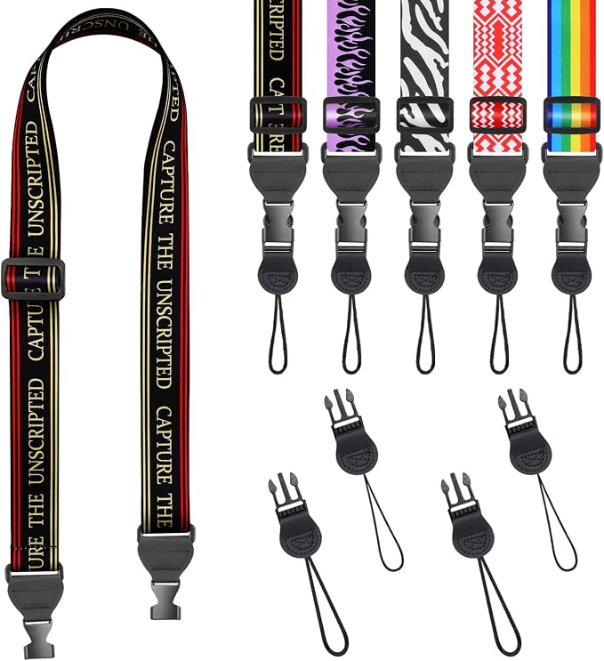 FIEIL Letter Slogan Shoulder Strap, Adjustable Camera Strap with 2 Sets of Quick-Release Buckles, Comfortable Neck Strap for iPad, Tablet, Camera, Laptop, Binocular, Luggage Bag by FIEIL