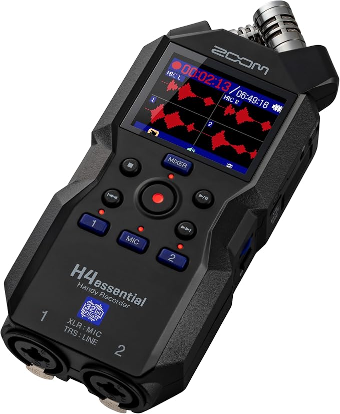 Zoom H4essential New H4n 4-Track Recorder with Ritz Gear Professional Video, Cinema and Broadcasting Shotgun Microphone for Indoor & Outdoor Film, Interview & Studio Complete Recording Kit (Black) - Image 2