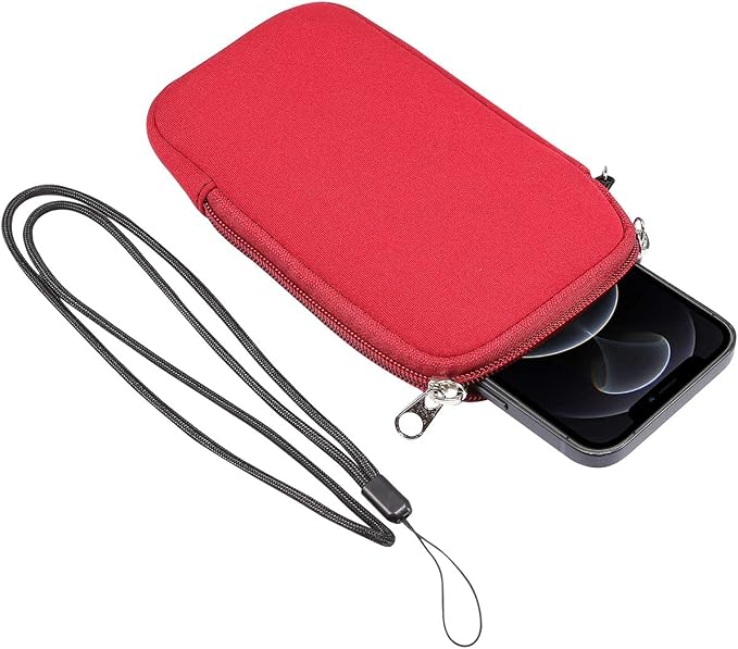 Phone Sleeve Case for Samsung Galaxy A17 A16 A07 A06 S26 Ultra S25 S24Ultra | Neoprene Cell Phone Pouch for iPhone 17 16 Pro Max, Moto G Play 5G, G Power 2026 2025 2024 with Neck Lanyard, Inner Pocket - Image 5