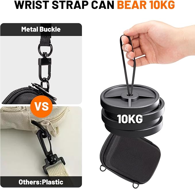 Cwatcun Camera Case, Compact Pouch with Shoulder Strap for Digital Camera | Hard shell with 90° reinforced corners, drop-tested from 5.5ft, Waterresistant,fits small digital cameras - Image 4