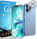 2 Pack Tempered Glass Screen Protector for iPhone 13 Pro Max | with 2 Pack Camera Lens Protector, Anti Scratch, Bubble Free, Case Friendly by Unknown