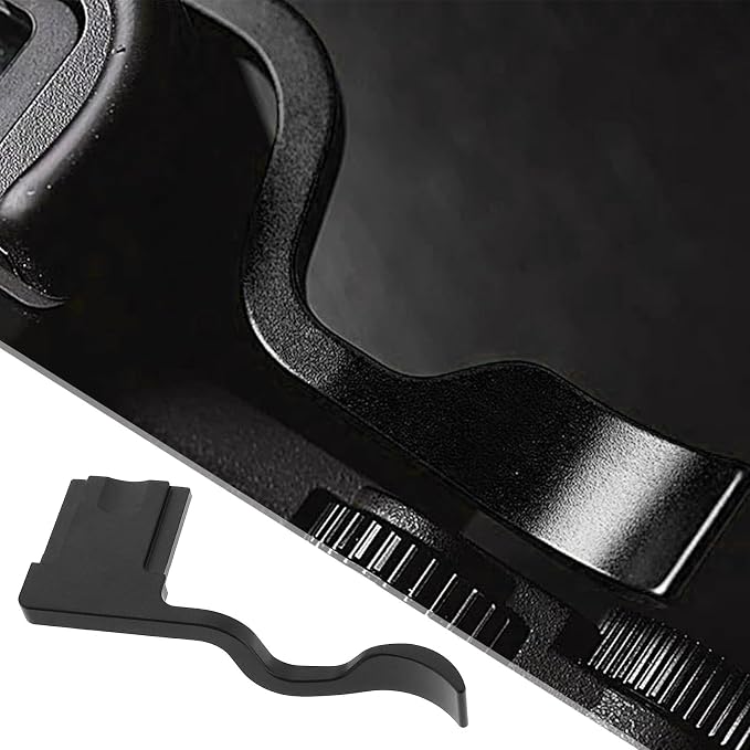 Camera Hot Shoe Thumb Up Rest Hand Grip with Concave Shutter Release Button Compatible with Fujifilm XT50 XT5 XT4 XT3 XT30 XT2 XT20 XT10 Digital Camera, Black - Image 3