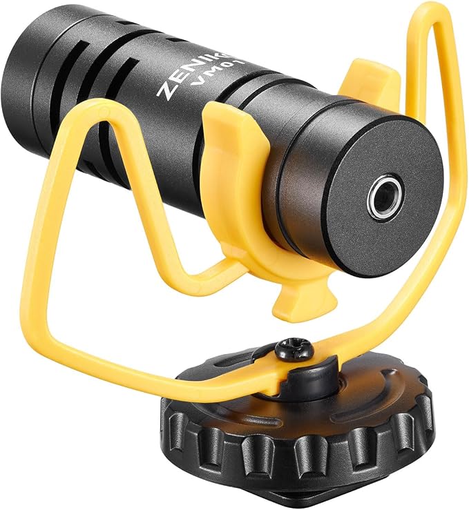 VM01 Lightweight Shotgun Mic for DSLR & Mobile Phone Vlog Recording | 37g Metal Cardioid Mic,Plug‑and‑Play,Shock Mount & Furry Windscreen,Anti‑Interference for Outdoor Vlog,Interview,Short‑Video. - Image 2