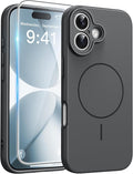 FNTCASE for iPhone 17 Case, Compatible with Magsafe, Glass Screen Protector | Full Camera Protection, Integrated Silicone Cases, 14FT Military Grade Drop Proof, Shockproof Protective Phone Cover by FNTCASE