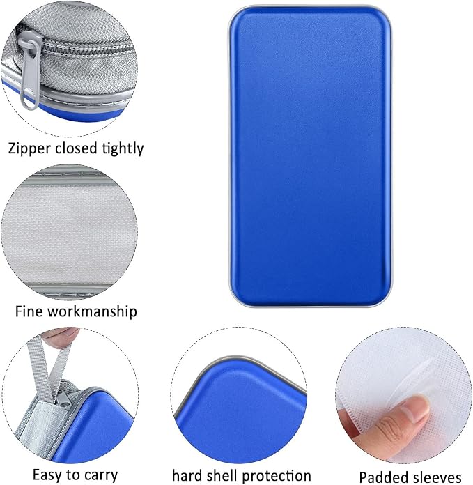 Siveit CD DVD Cases 96 Capacity Disc Storage Binder for Car(Blue) | Hard Plastic CD DVD Disc Cases Storage Binder Wallet for Car Home Office Travel - Image 2