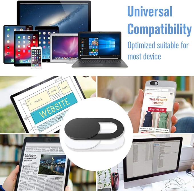 Laptop Camera Cover Slide, 6 Pack Ultra-Thin 0.022in Webcam Cover Blocker | Web Camera Cover for Laptops,Computer and MacBook,iMac,iPad,iPhone.Essential Computer Accessories,Protect Your Web Privacy - Image 4