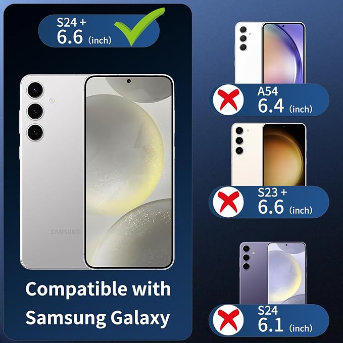 3 Pack Dengduoduo Camera Lens Protector for Samsung Galaxy S24 Plus, Tempered Glass Camera Protector Back Lens Cover, Ultra HD, 9H Hardness, Anti-Scratch, Case Friendly, Easy to Install [No Affect on Night Shots] - Image 2