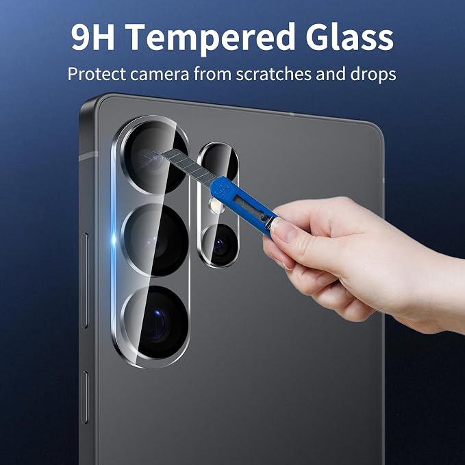 Dengduoduo 3 Pack Camera Lens Protector for Samsung Galaxy S26 Ultra, Tempered Glass Camera Protector Back Lens Cover, Ultra HD, 9H Hardness, Anti-Scratch, Case Friendly[No Affect on Night Shots] - Image 4