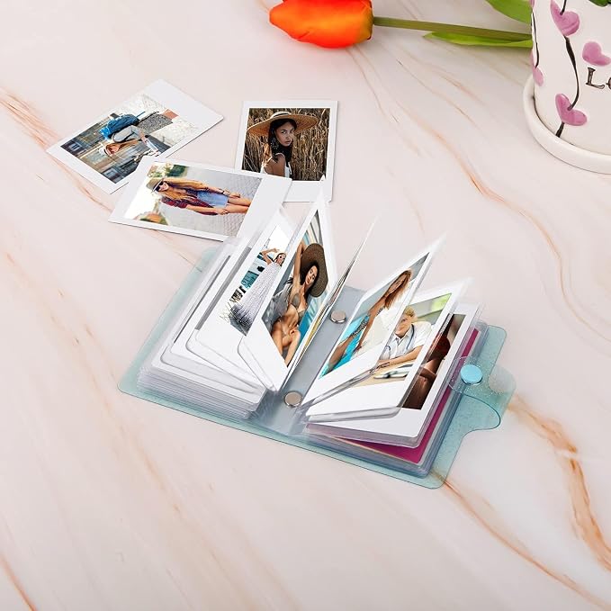 Ruibytree 2 Pack Small Photo Album 2x3 for Fujifilm Instax Mini, Blue | 72 Instant Photo Capacity, Portable Size, Acid-Free Pages, Snap Closure, Fits Polaroid 2x3 Prints, Carry Favorite Memories - Image 5
