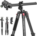 NEEWER Basics 64.5" Horizontal Overhead Tripod with Ball Head/Cell Phone Holder Compatible with iPhone Video Recording, Aluminum Travel Stand Camera Monopod, 360° Pan 180° Tilt 22lb/10kg Load, TP66 by Neewer