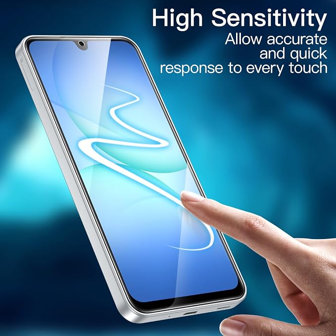 JETech Screen Protector for Galaxy A17, with Camera Lens Protector, 2+2Pack | HD Clear Tempered Glass, Anti-Scratch Protection - Image 5